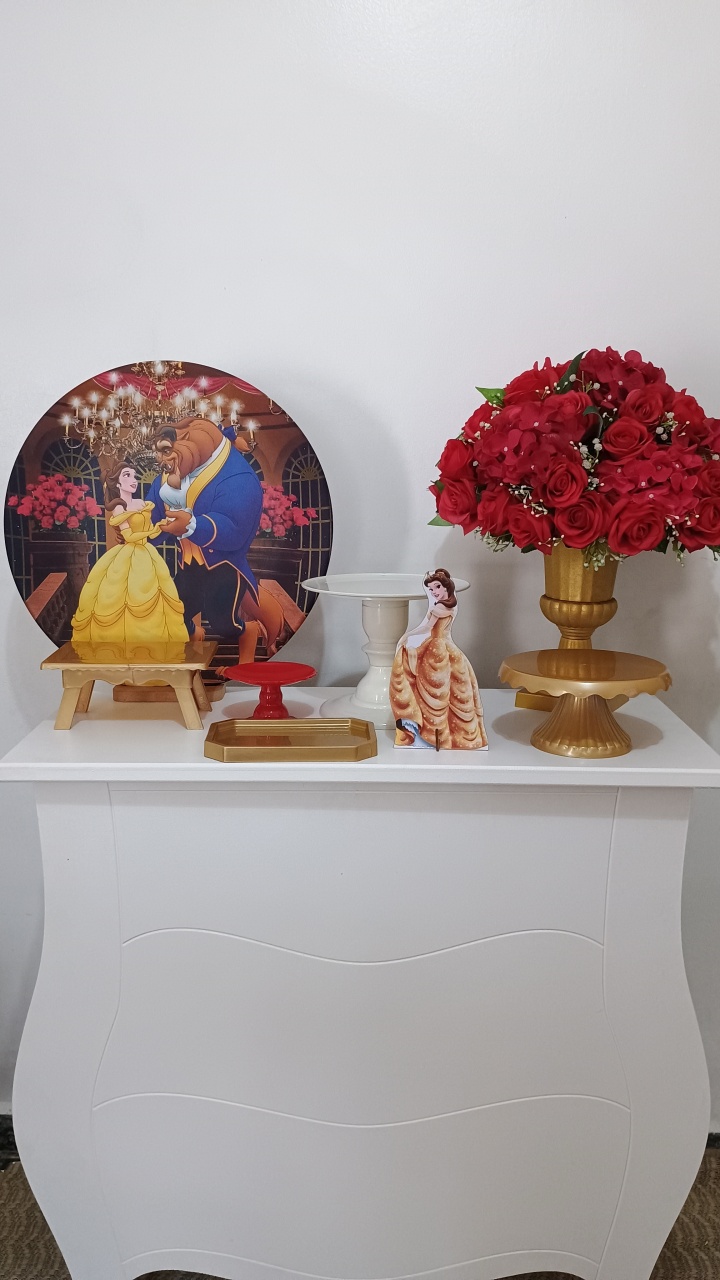 Mini Kit - Festa Na Mesa - A Bela E A Fera - Neide Locações pegue e Monte 