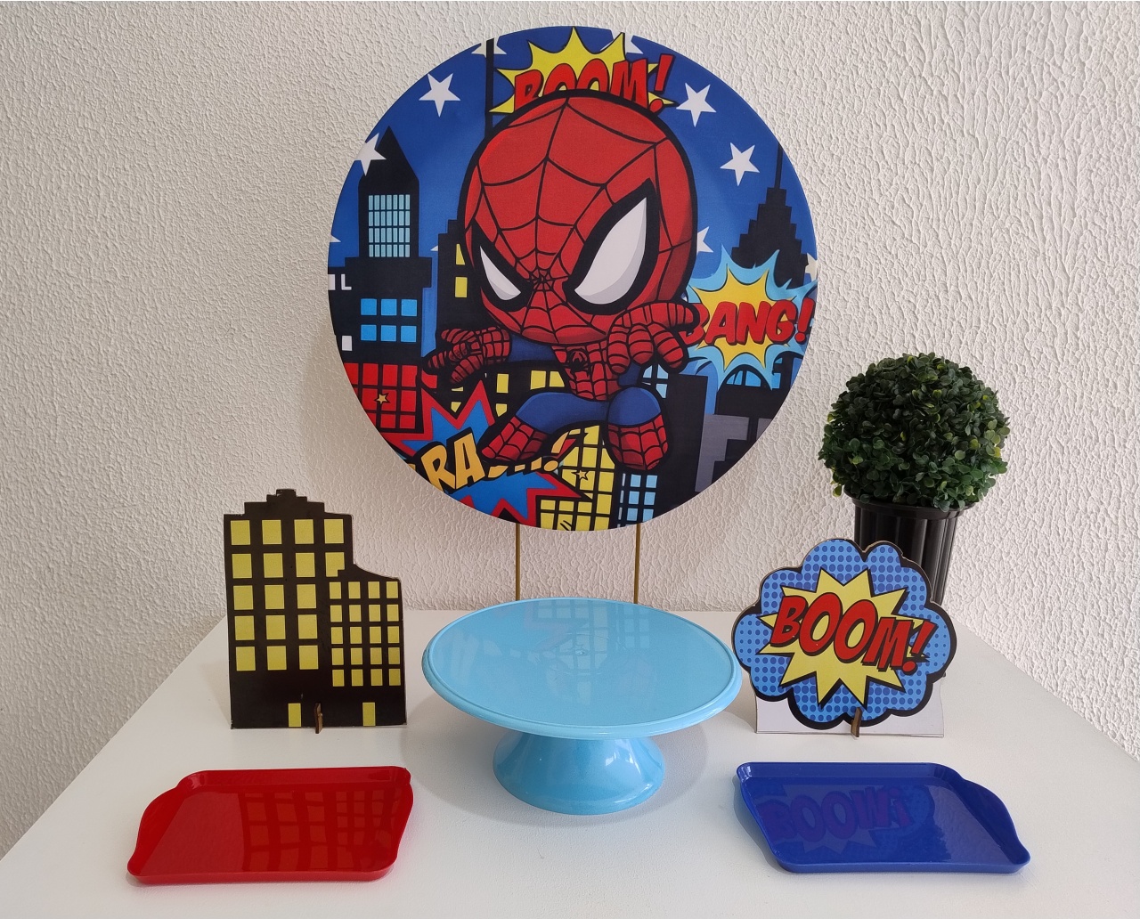 Mini Kit - Festa Na Mesa - Homem-Aranha Baby - Neide Locações pegue e Monte 