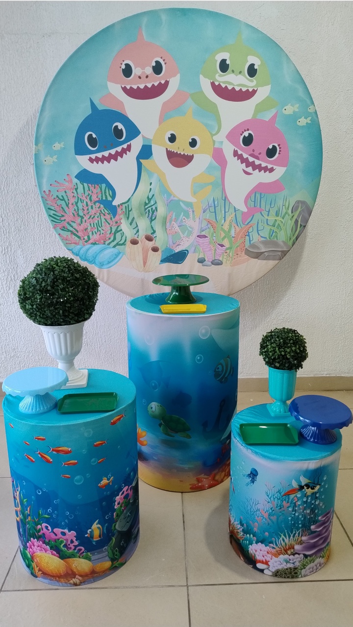 Kit Pegue E Monte Baby Shark Menino - Tradicional - Neide Locações pegue e Monte 