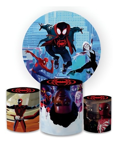 Capa de Painel E Cilindros Homem Aranha No Aranhaverso - Miles Morales - Neide Locações pegue e Monte 