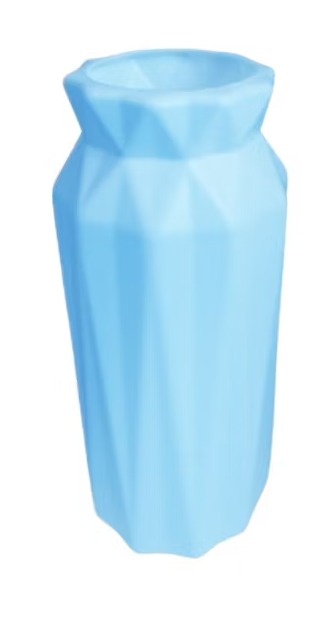 Vaso de Plástico Glam Decoração Azul - Neide Locações pegue e Monte 