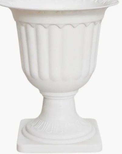 Vaso Romano Largo Europeu Branco P - Neide Locações pegue e Monte 