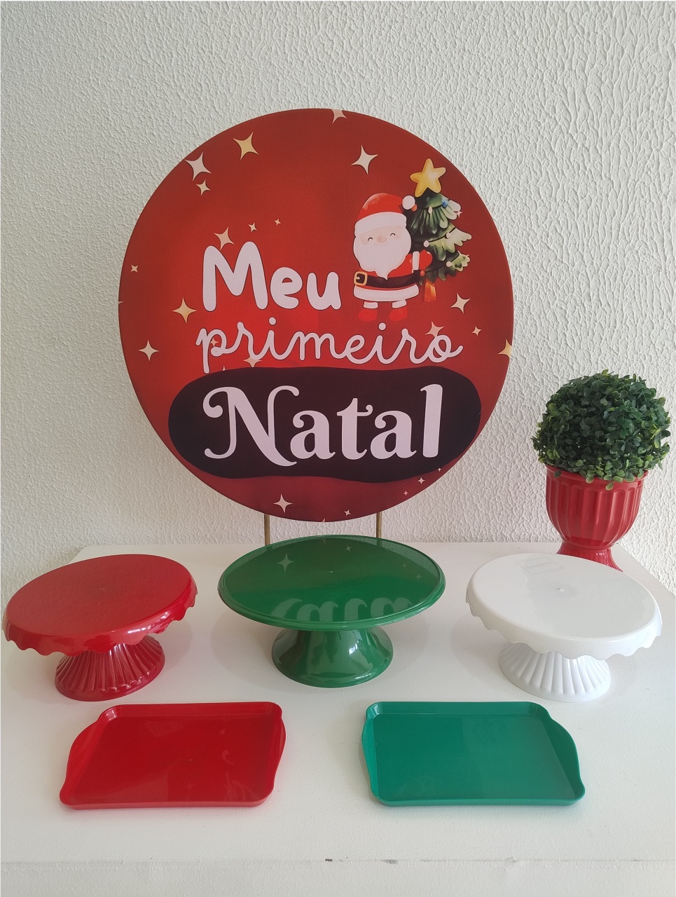 Mini Kit - Festa Na Mesa - Meu Primeiro Natal 2 - Neide Locações pegue e Monte 