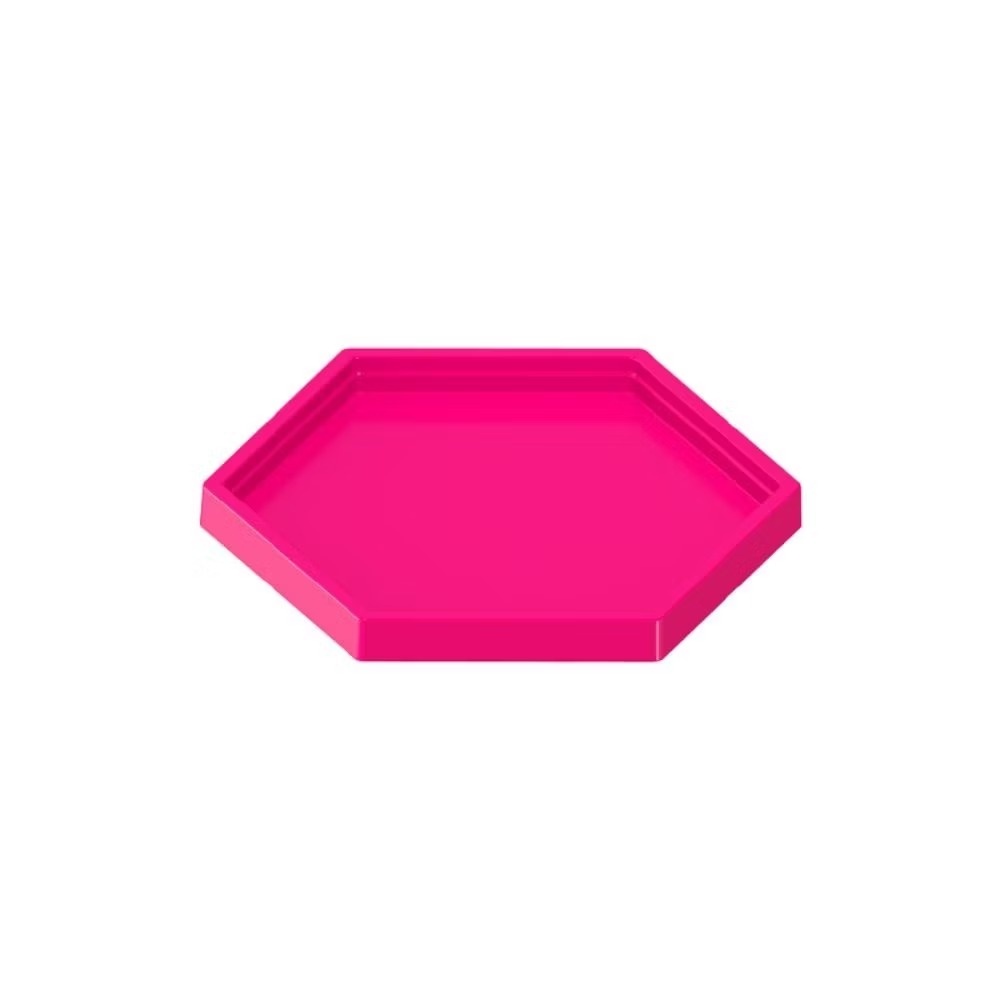Bandeja Sextavada Pink - Neide Locações pegue e Monte 