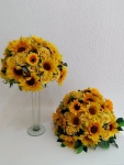 Arranjo Permanente de Flores Girrassóis Artificiais Tamanho P - imagem 2