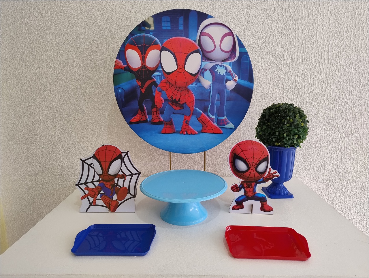Mini Kit - Festa Na Mesa - Spidey E Seus Amigos (Homem Aranha) - Neide Locações pegue e Monte 