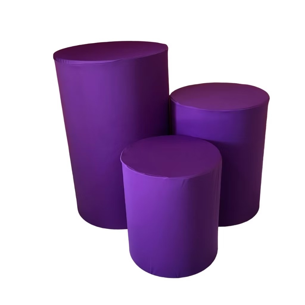 Capa Trio Cilindros Lisa Roxo - Neide Locações pegue e Monte 