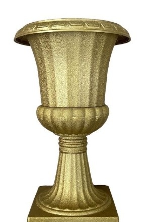 Vaso Romano Europeu Dourado  - Neide Locações pegue e Monte 