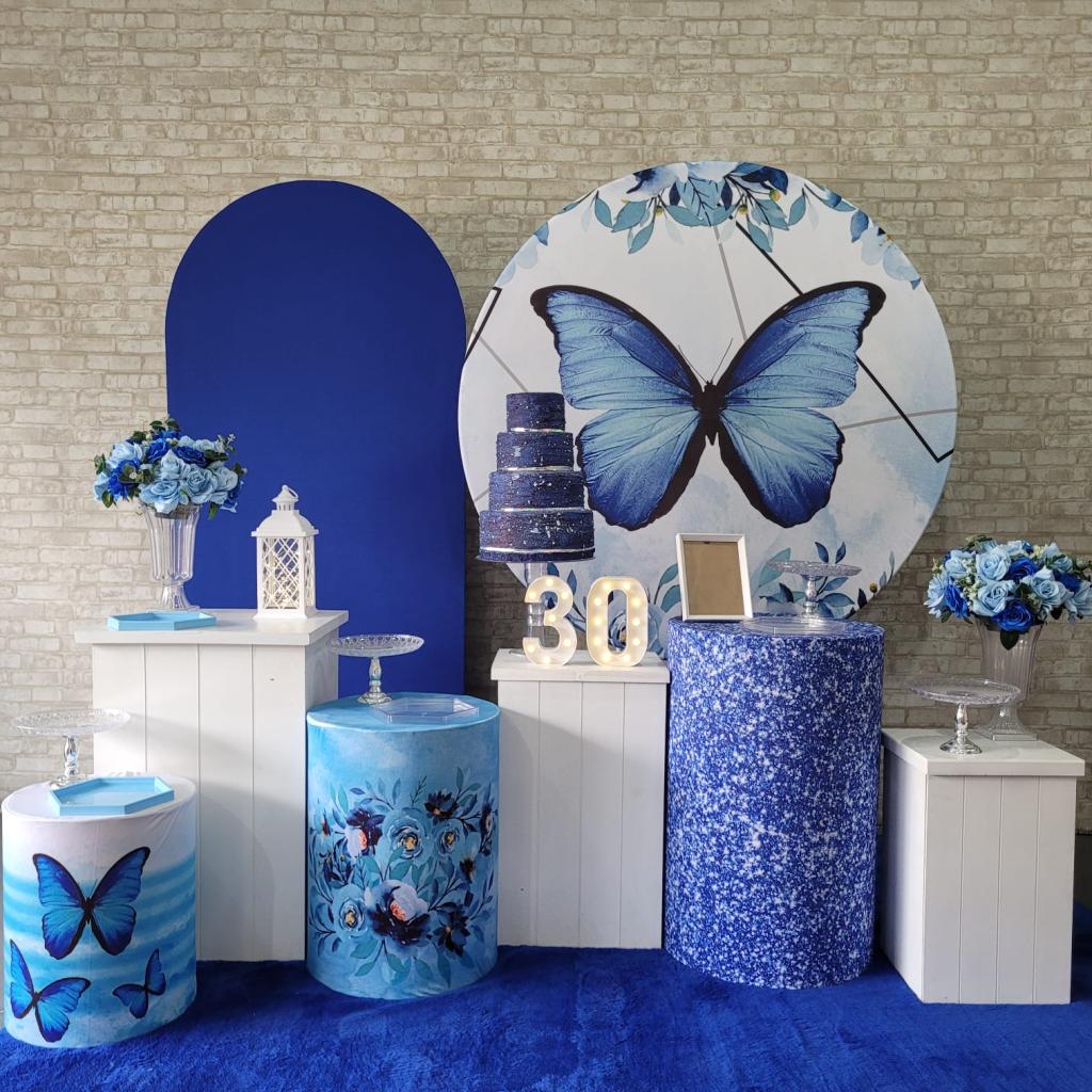 Alugue Tema Para Festa Decoração Borboleta Tecido ( Modelo 3 ) - Tallentos Decorações 