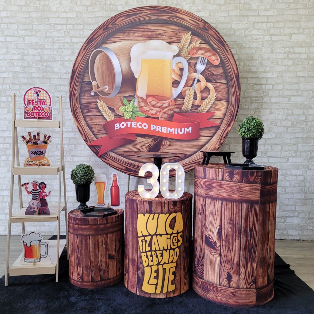 Alugue Tema Para Festa Decoração Boteco Tecido ( Modelo 4 ) - Tallentos Decorações 