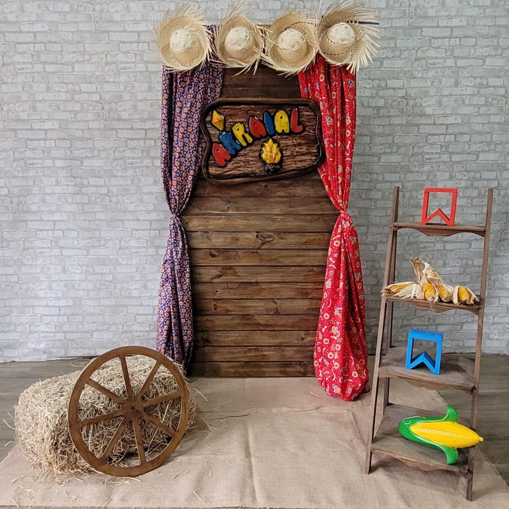 Alugue Tema Para Festa Decoração Junina Tecido ( Modelo 02 ) - Tallentos Decorações 