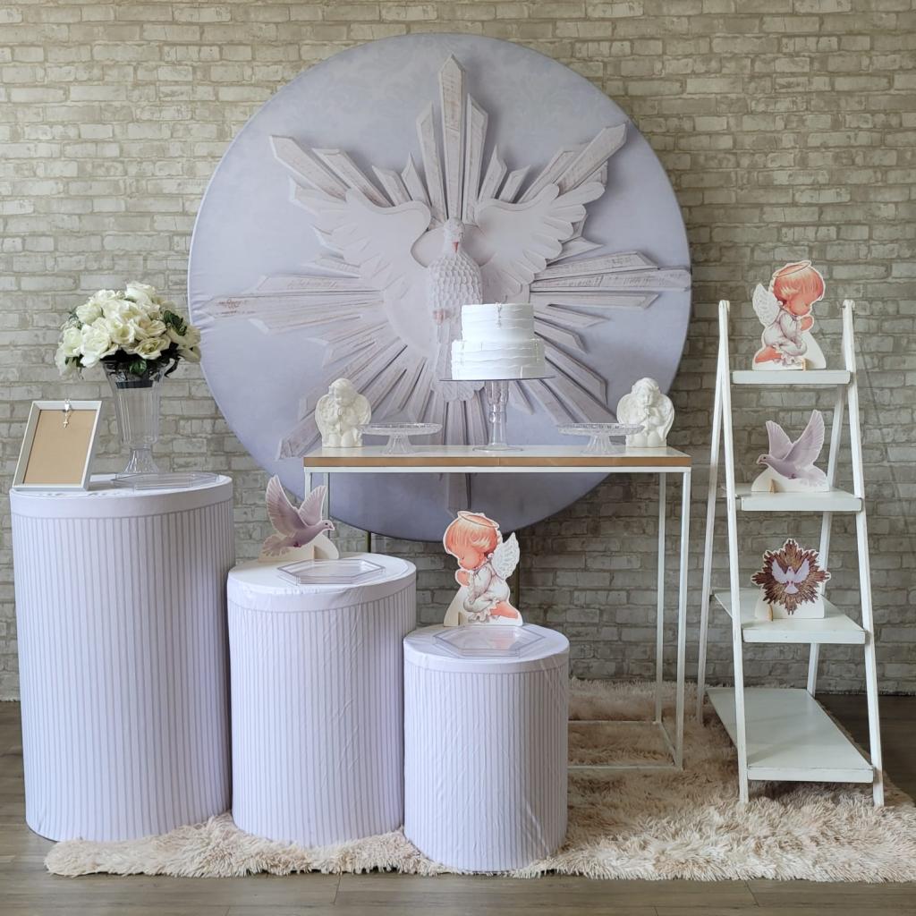 Alugue Tema Para Festa Decoração Batizado Tecido ( Modelo 3 ) - Tallentos Decorações 