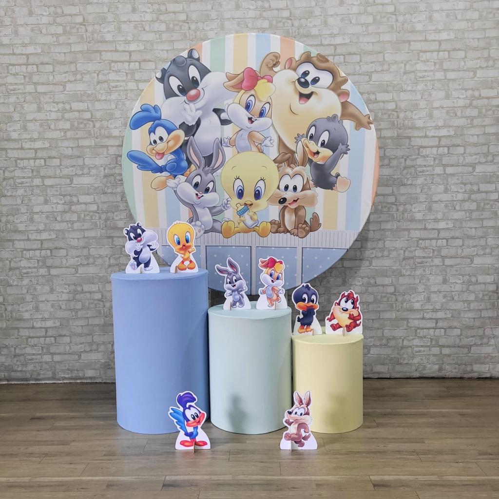 Alugue Tema Para Festa Decoração Looney Tunes Tecido ( Modelo 1 ) - Tallentos Decorações 