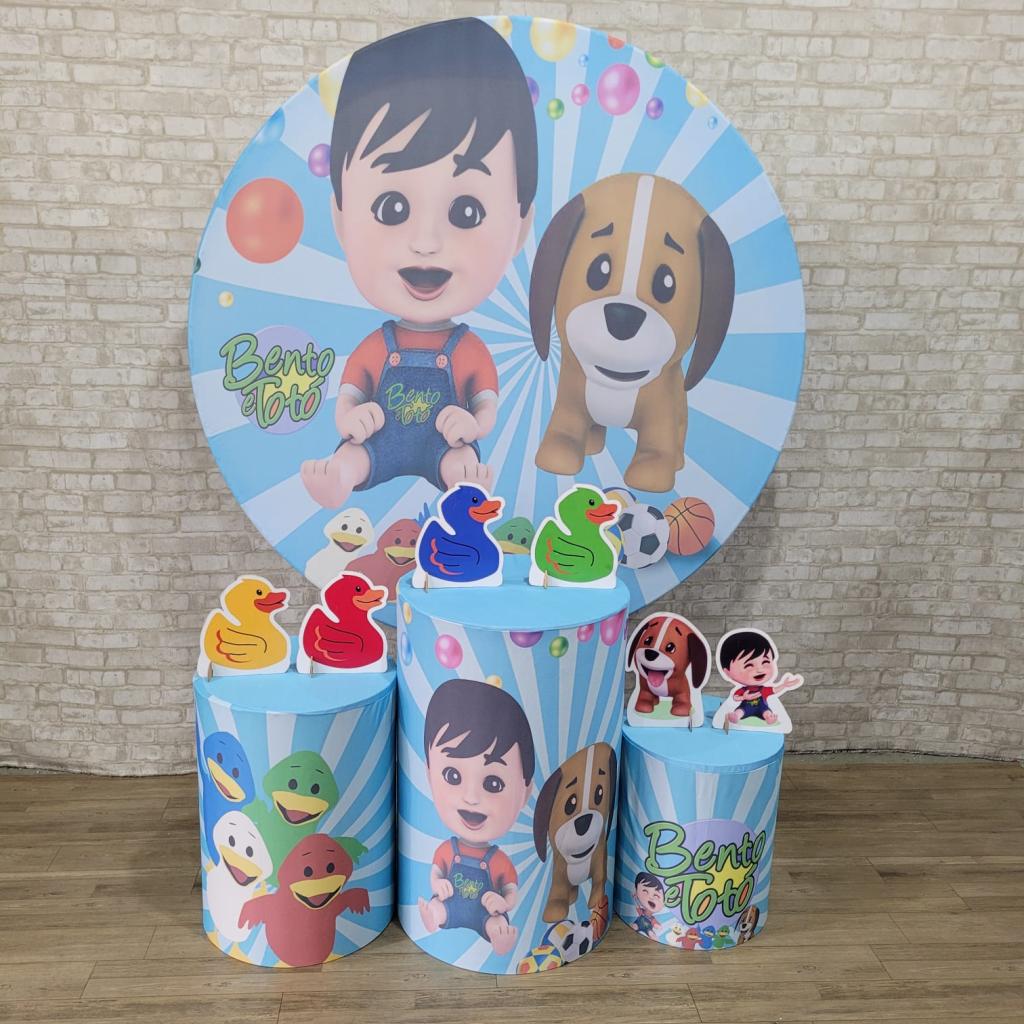 Alugue Tema Para Festa Decoração Bento E Totó Tecido ( Modelo 1 ) - Tallentos Decorações 