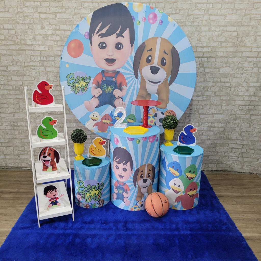 Alugue Tema Para Festa Decoração Bento E Totó Tecido ( Modelo 2 ) - Tallentos Decorações 