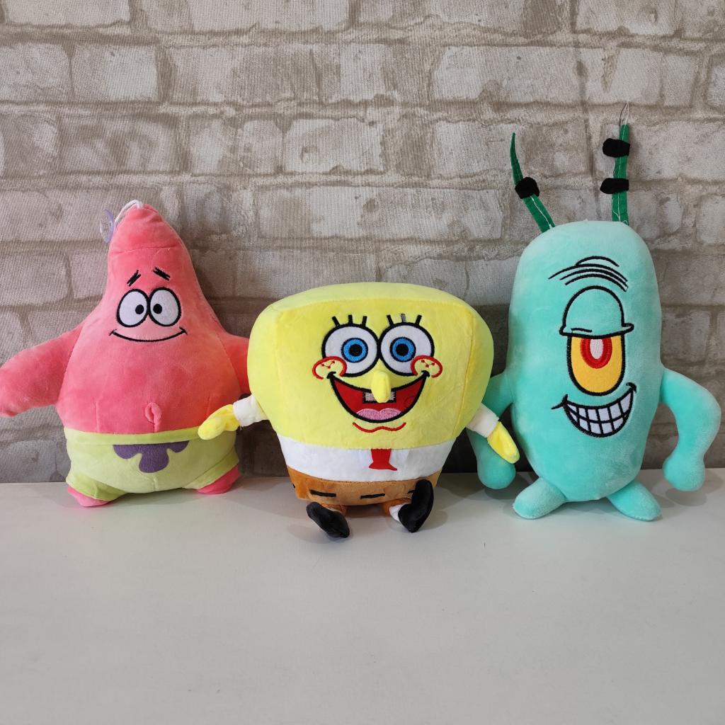 Alugue Kit Pelúcias Bob Esponja, Patrick E Plankton - Tallentos Decorações 