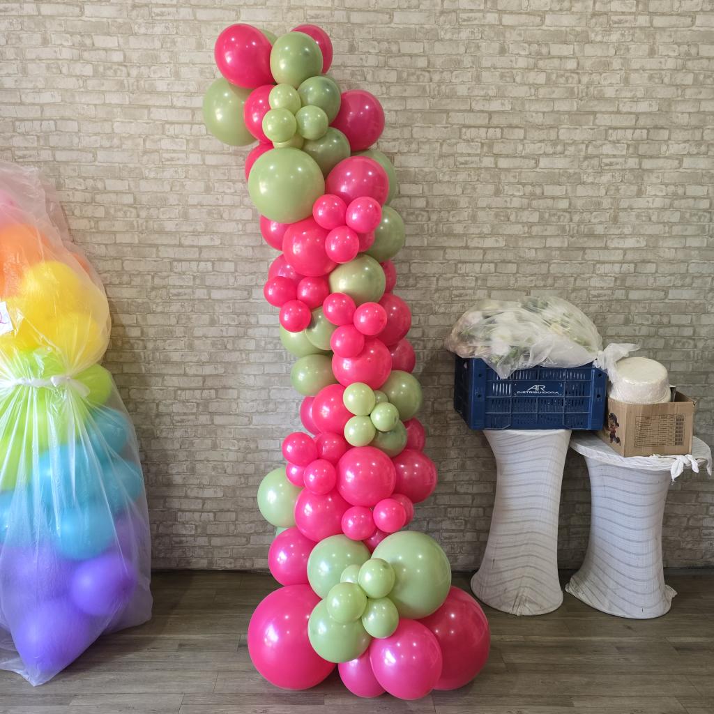 Compre Balão Para Festa Decoração 3 Metros Rosa E Verde ( Cores Lisas ) - Tallentos Decorações 