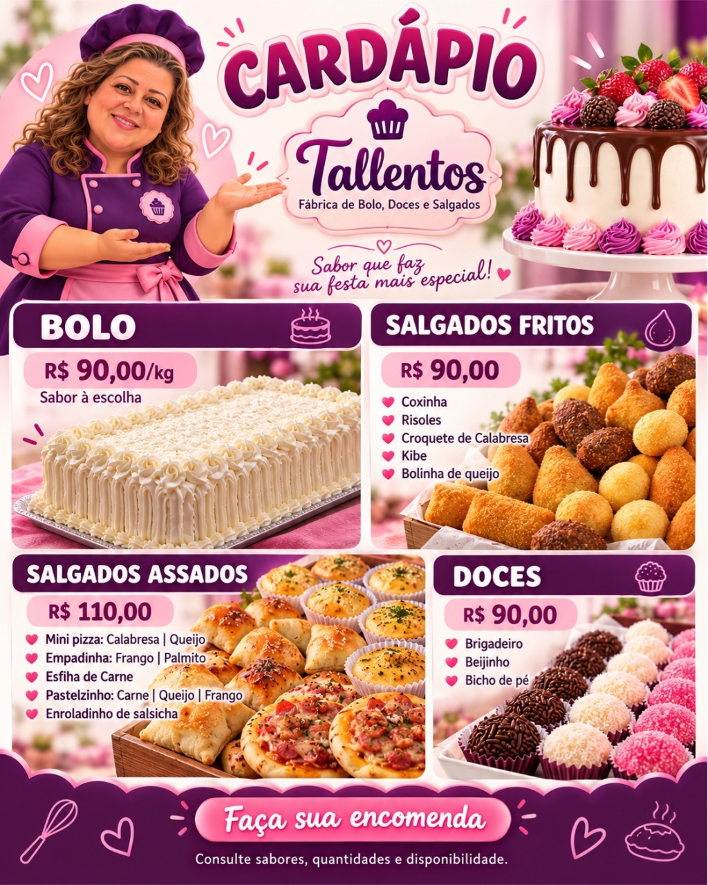 Tallentos Fábrica de Bolo, Doces E Salgados - Tallentos Decorações 
