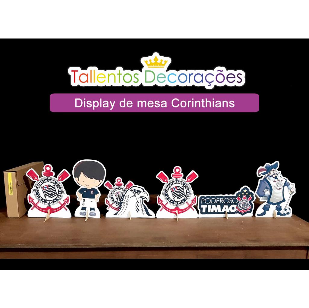 Display de Mesa Corinthians - 6 Peças - Tallentos Decorações 