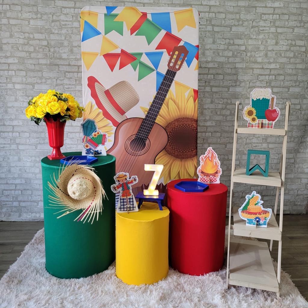 Alugue Tema Para Festa Decoração Junina Tecido ( Modelo 15 ) - Tallentos Decorações 