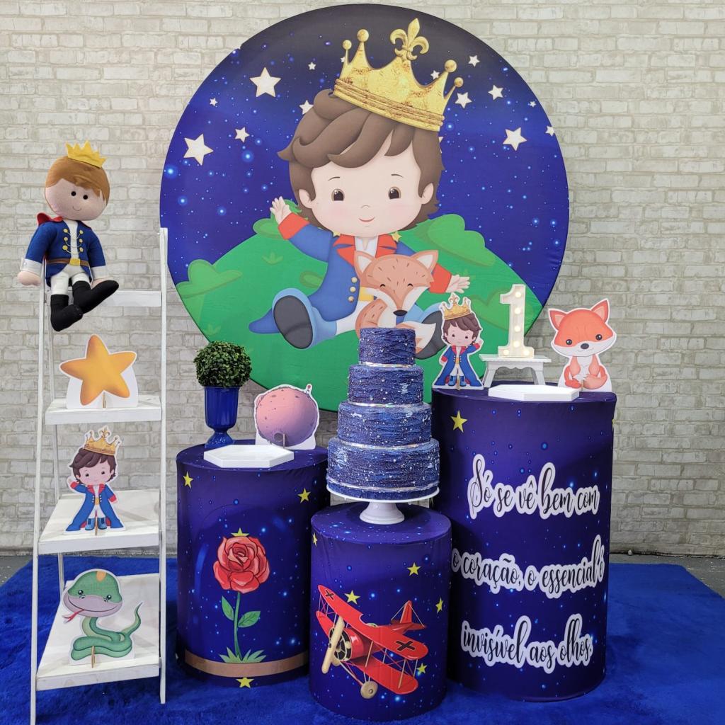 Alugue Tema Para Festa Decoração Pequeno Príncipe Tecido ( Modelo 5 ) - Tallentos Decorações 