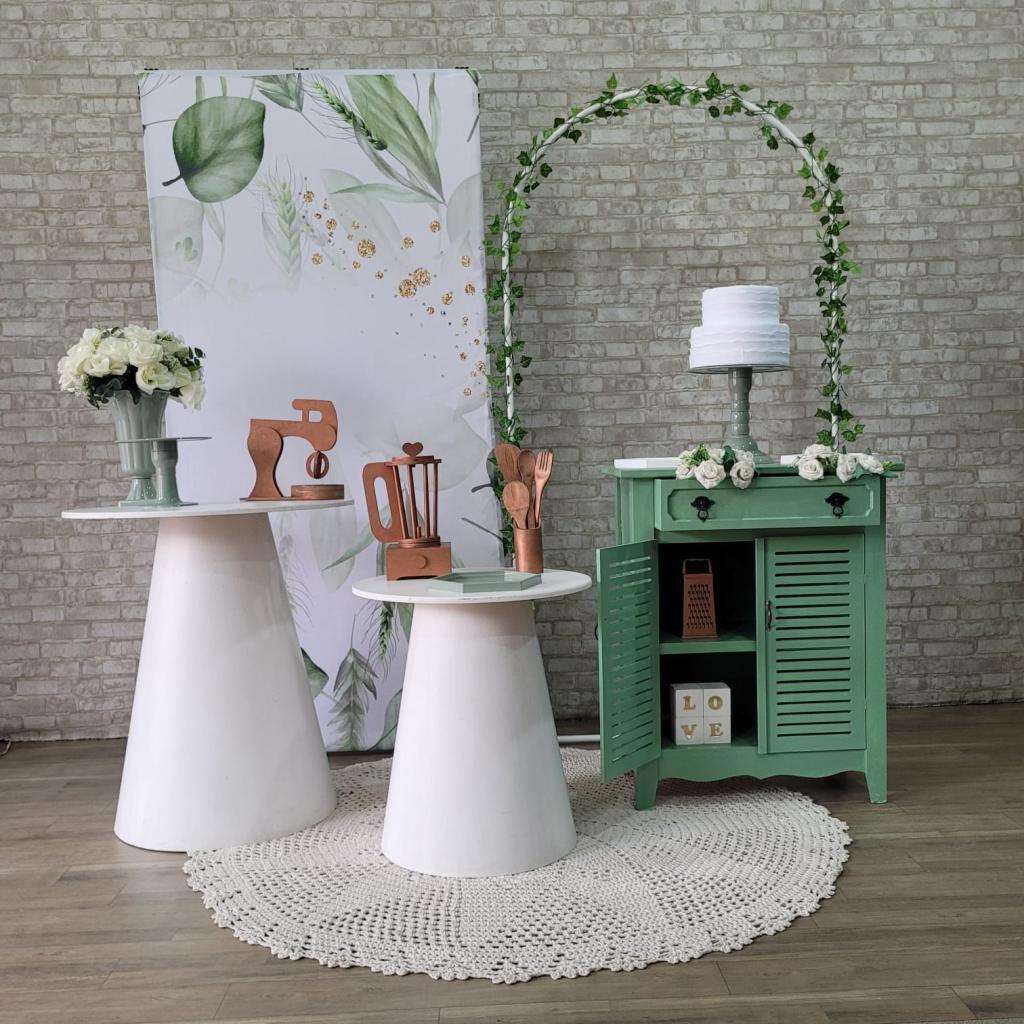 Alugue Tema Para Festa Decoração Chá de Cozinha Tecido ( Modelo 6 ) - Tallentos Decorações 