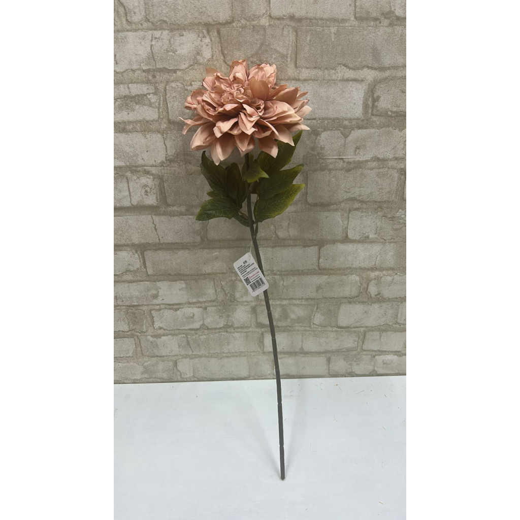 Haste de Dália Em Tecido de 56Cm - Rosa Envelhecido - Flor Seca - Tallentos Decorações 