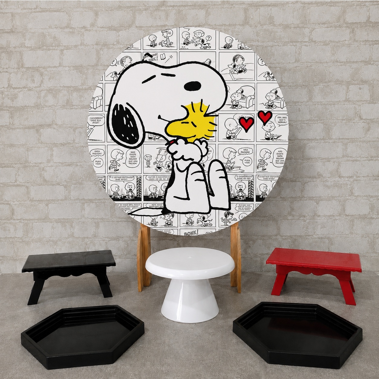 Alugue Tema Para Festa Na Mesa Decoração Snoopy ( Modelo 1 ) - Tallentos Decorações 