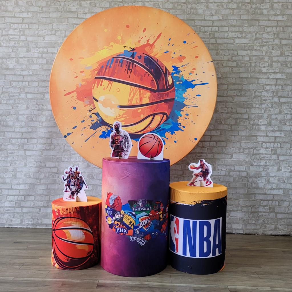 Alugue Tema Para Festa Decoração Basquete Tecido ( Modelo 1 ) - Tallentos Decorações 