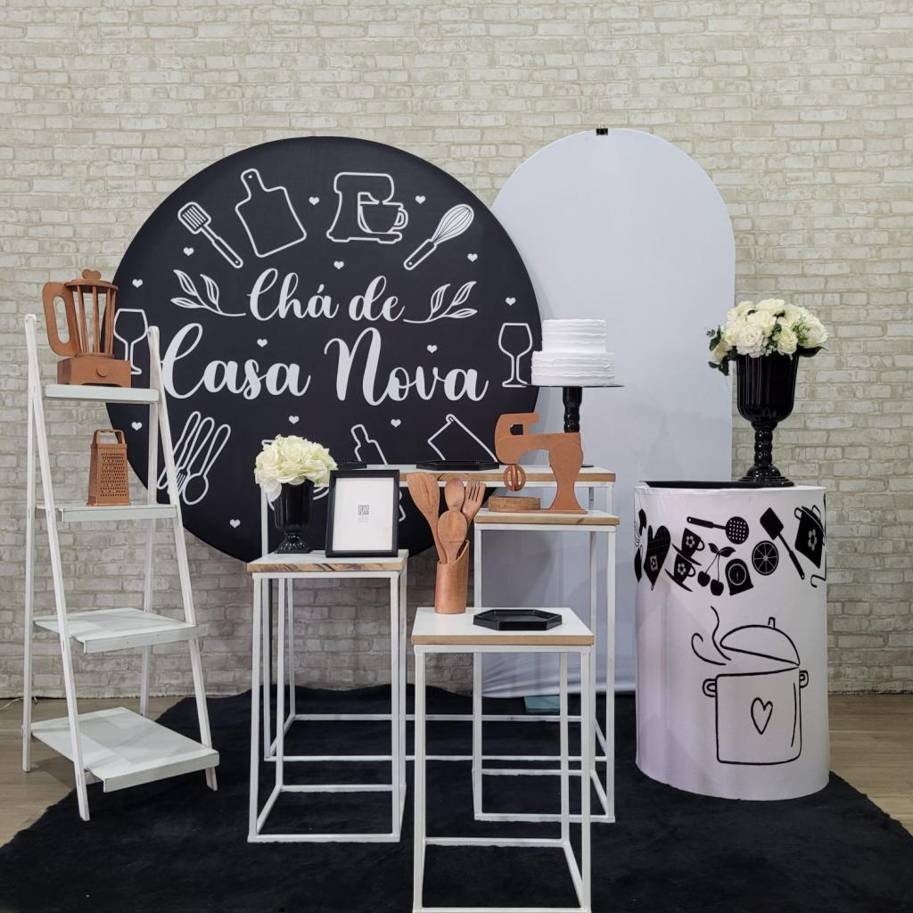 Alugue Tema Para Festa Decoração Chá de Casa Nova Tecido ( Modelo 3 ) - Tallentos Decorações 