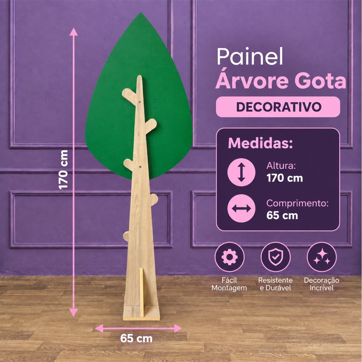 Alugue Painel Árvore Gota - Tallentos Decorações 