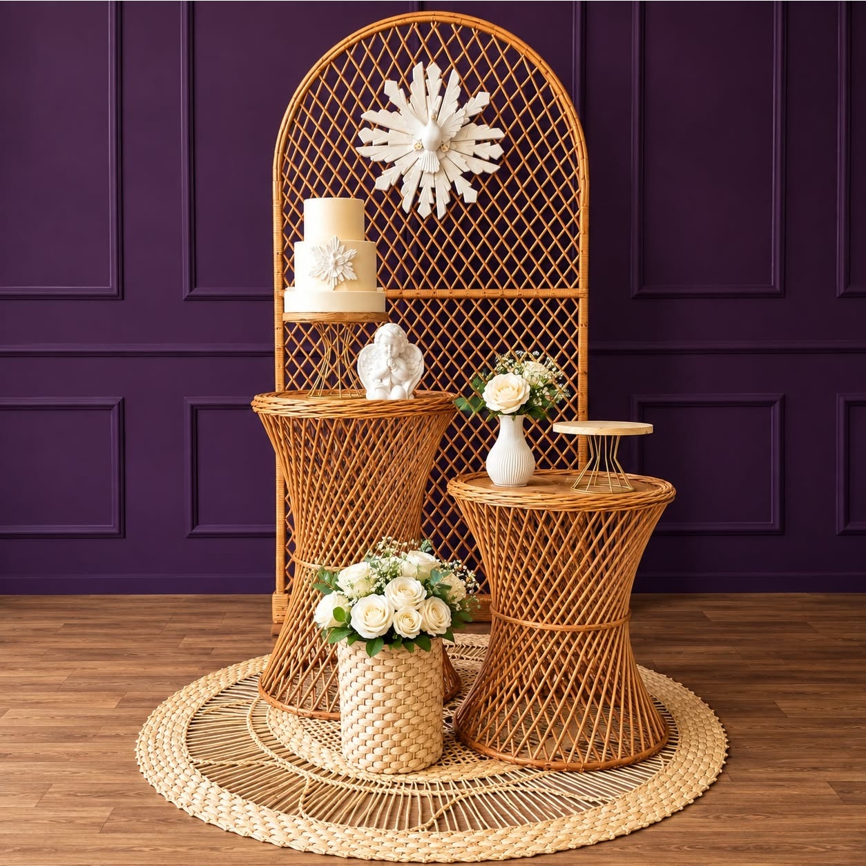 Alugue Tema Para Festa Decoração Batizado Tecido ( Modelo 11) - Tallentos Decorações 