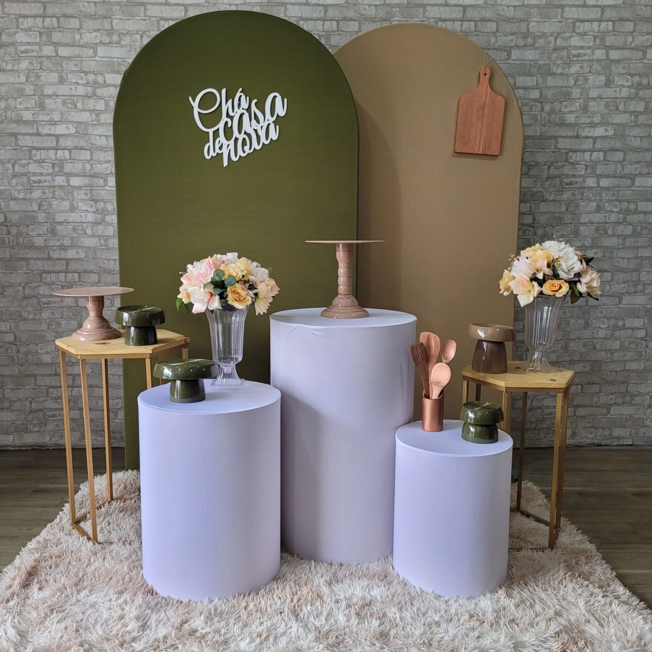 Alugue Tema Para Festa Decoração Chá de Casa Nova Tecido ( Modelo 09 ) - Tallentos Decorações 