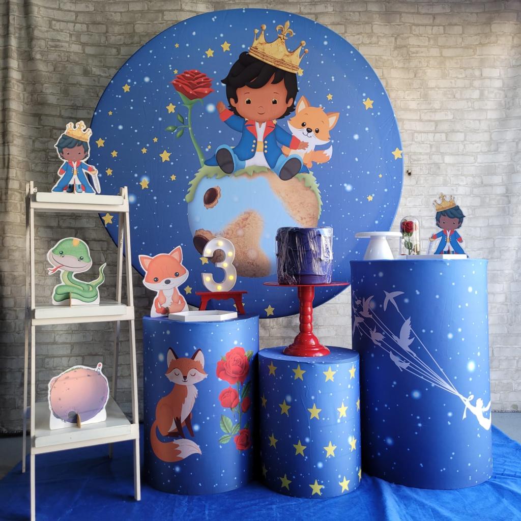 Alugue Tema Para Festa Decoração Pequeno Príncipe Tecido ( Modelo 2 ) - Tallentos Decorações 