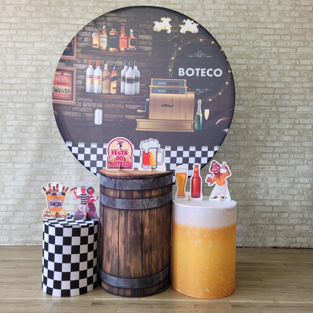 Alugue Tema Para Festa Decoração Boteco Tecido ( Modelo 1 ) - Tallentos Decorações 