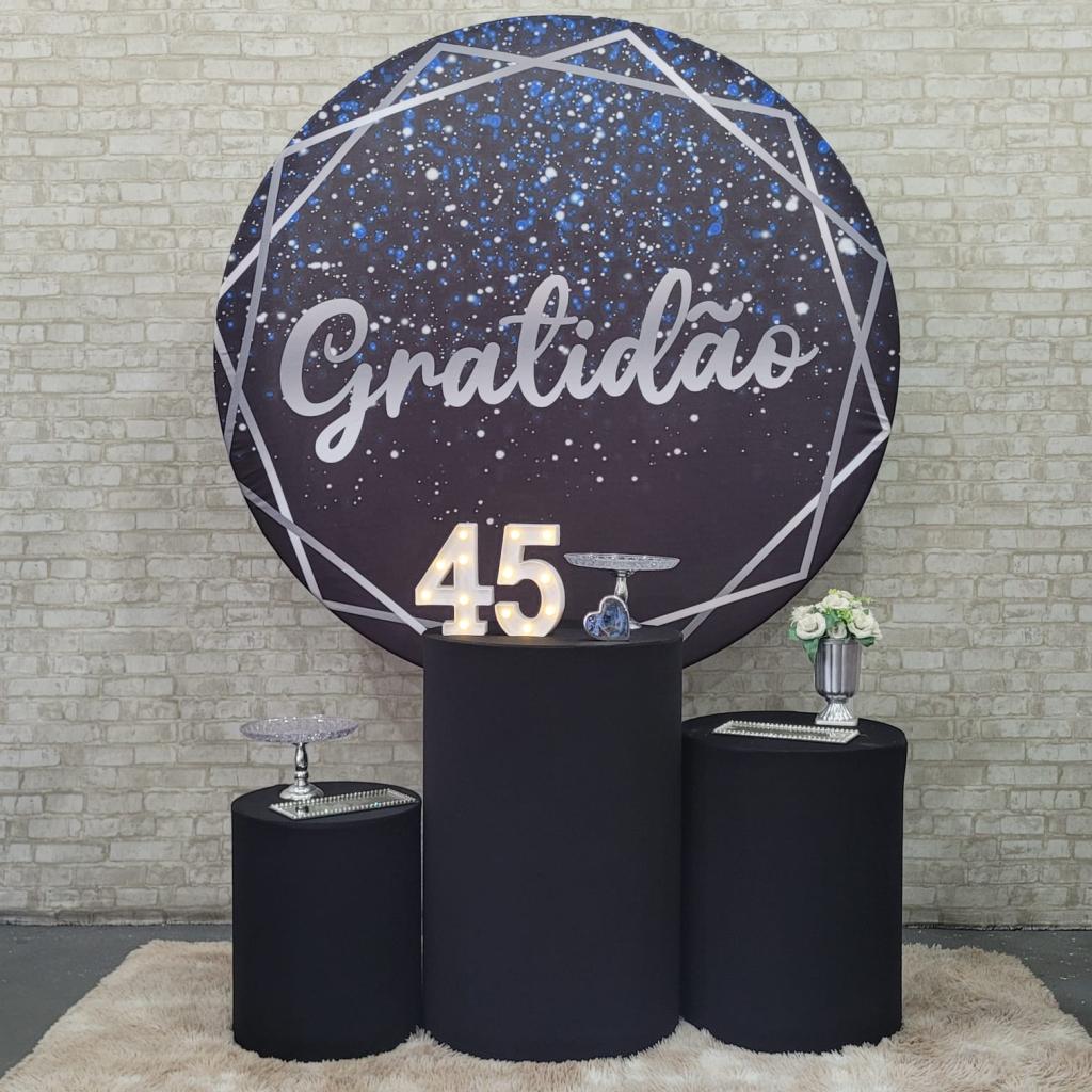 Alugue Tema Para Festa Decoração Gratidão Tecido ( Modelo 2 ) - Tallentos Decorações 