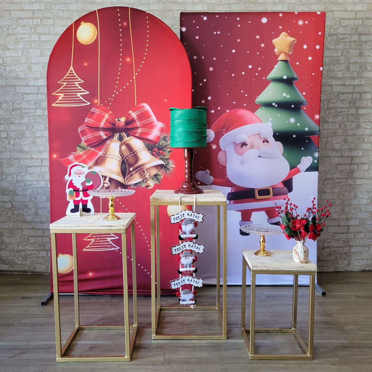 Alugue Tema Para Festa Decoração Natal Tecido ( Modelo 20 ) - Tallentos Decorações 