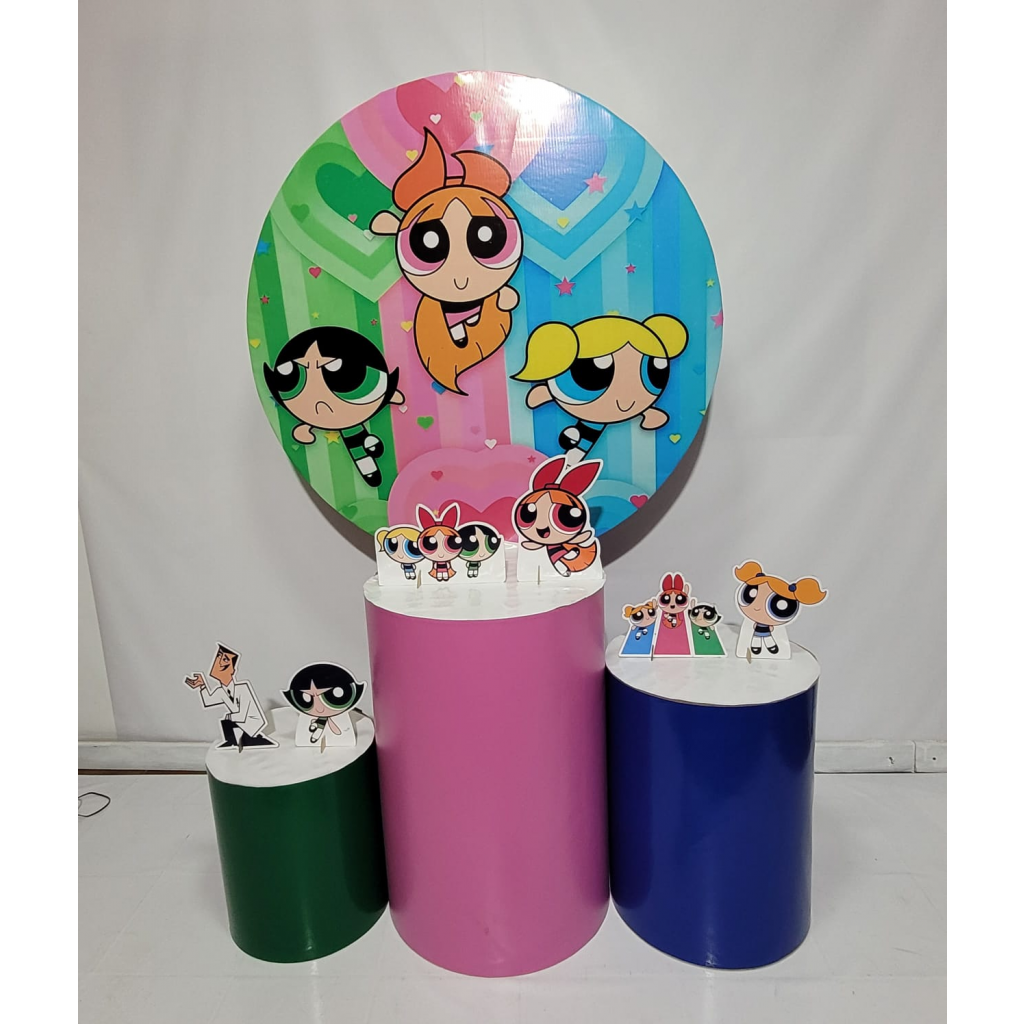 Alugue Tema Para Festa Decoração Meninas Super Poderosas Banner ( Modelo 1 ) - Tallentos Decorações 