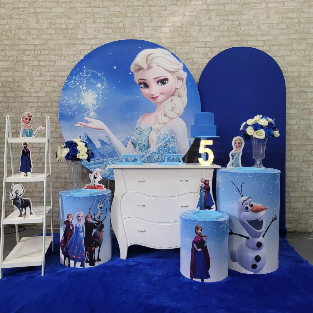 Alugue Tema Para Festa Decoração Frozen Tecido ( Modelo 5 ) - Tallentos Decorações 