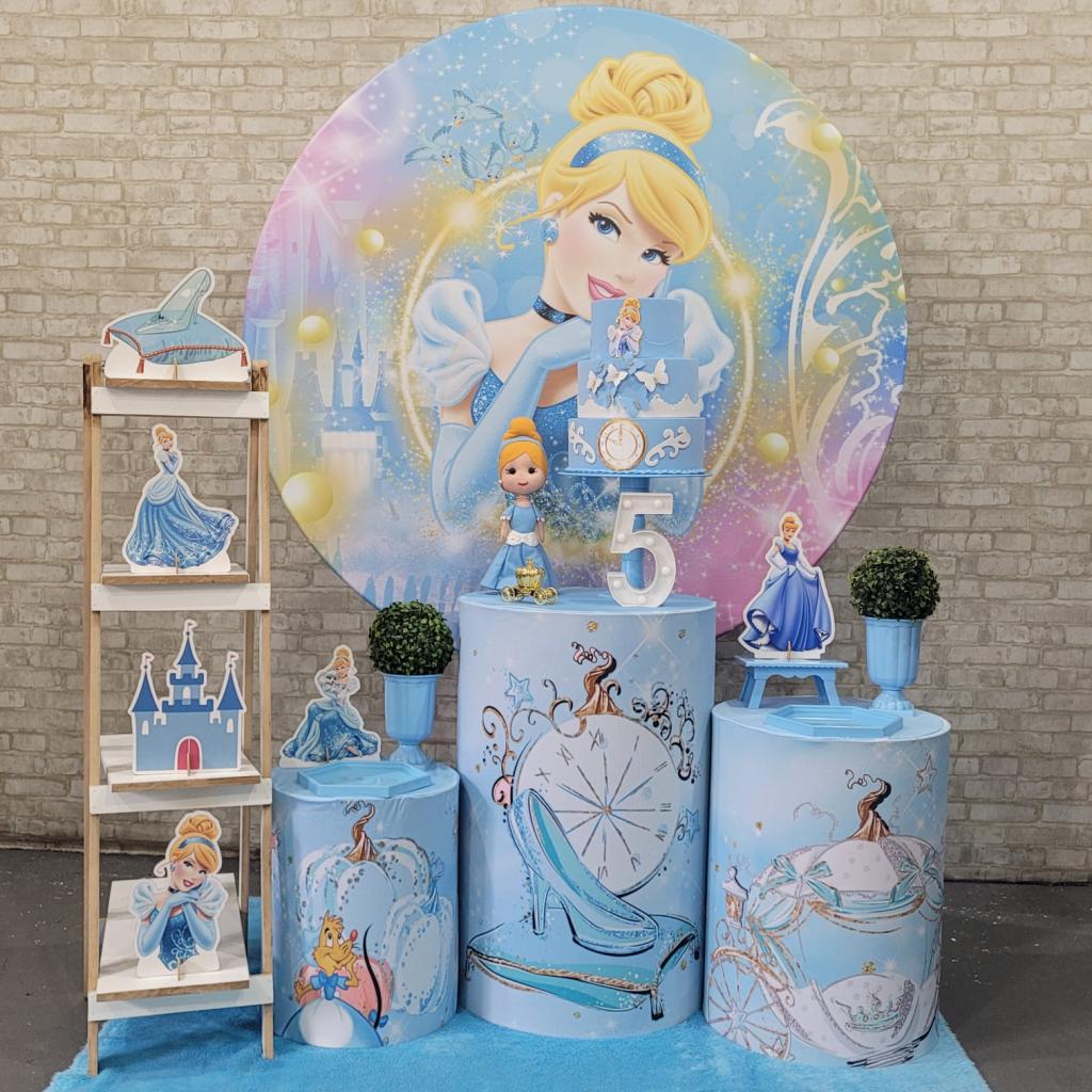 Alugue Tema Para Festa Decoração Cinderela Tecido ( Modelo 4 ) - Tallentos Decorações 