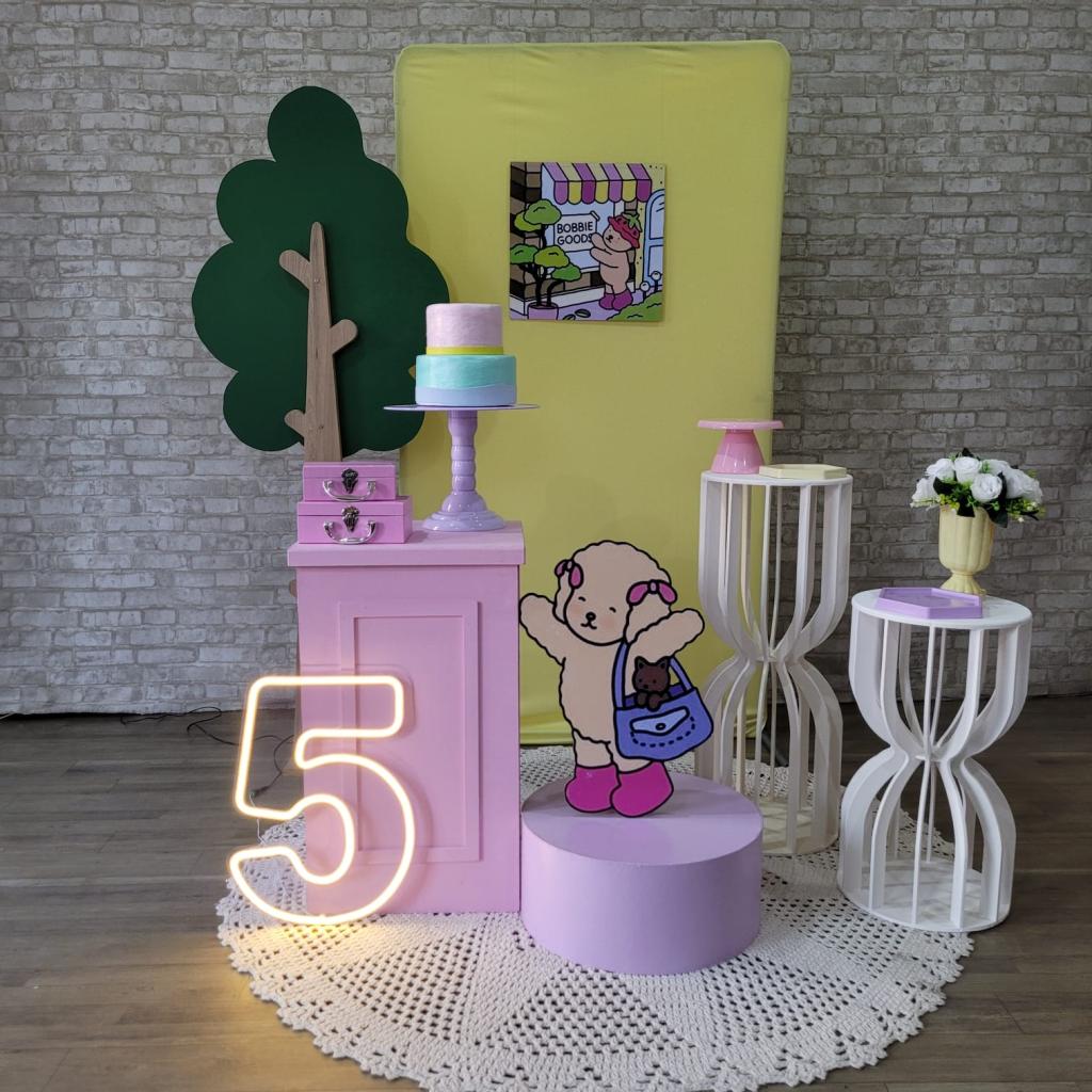 Alugue Tema Para Festa Decoração Bobbie Goods Tecido ( Modelo 3 ) - Tallentos Decorações 