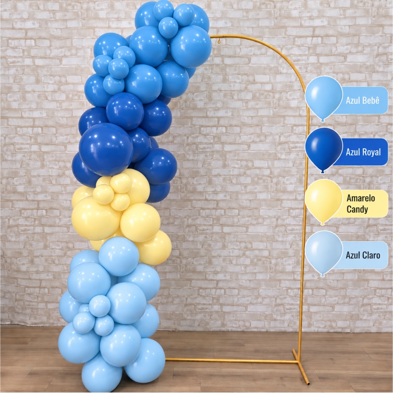 Arco de Balão Pronto Com 2 Metros Bluey - Tallentos Decorações 