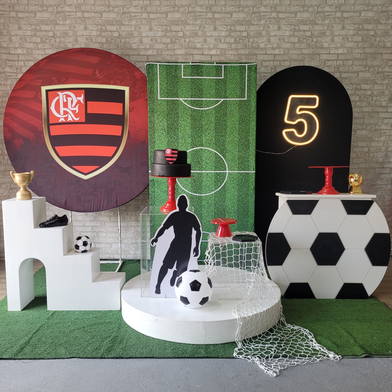 Alugue Tema Para Festa Decoração Flamengo Tecido ( Modelo 5 ) - Tallentos Decorações 