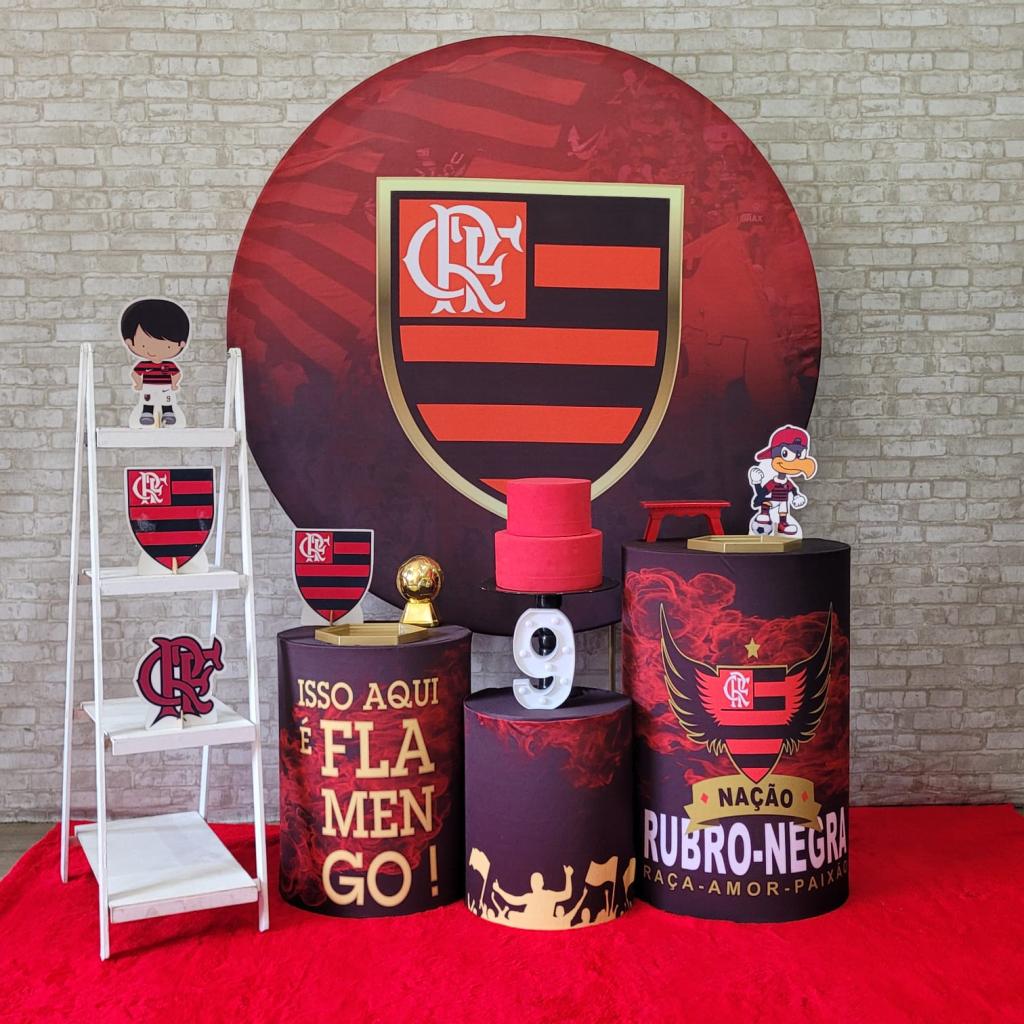 Alugue Tema Para Festa Decoração Flamengo Tecido ( Modelo 2 ) - Tallentos Decorações 