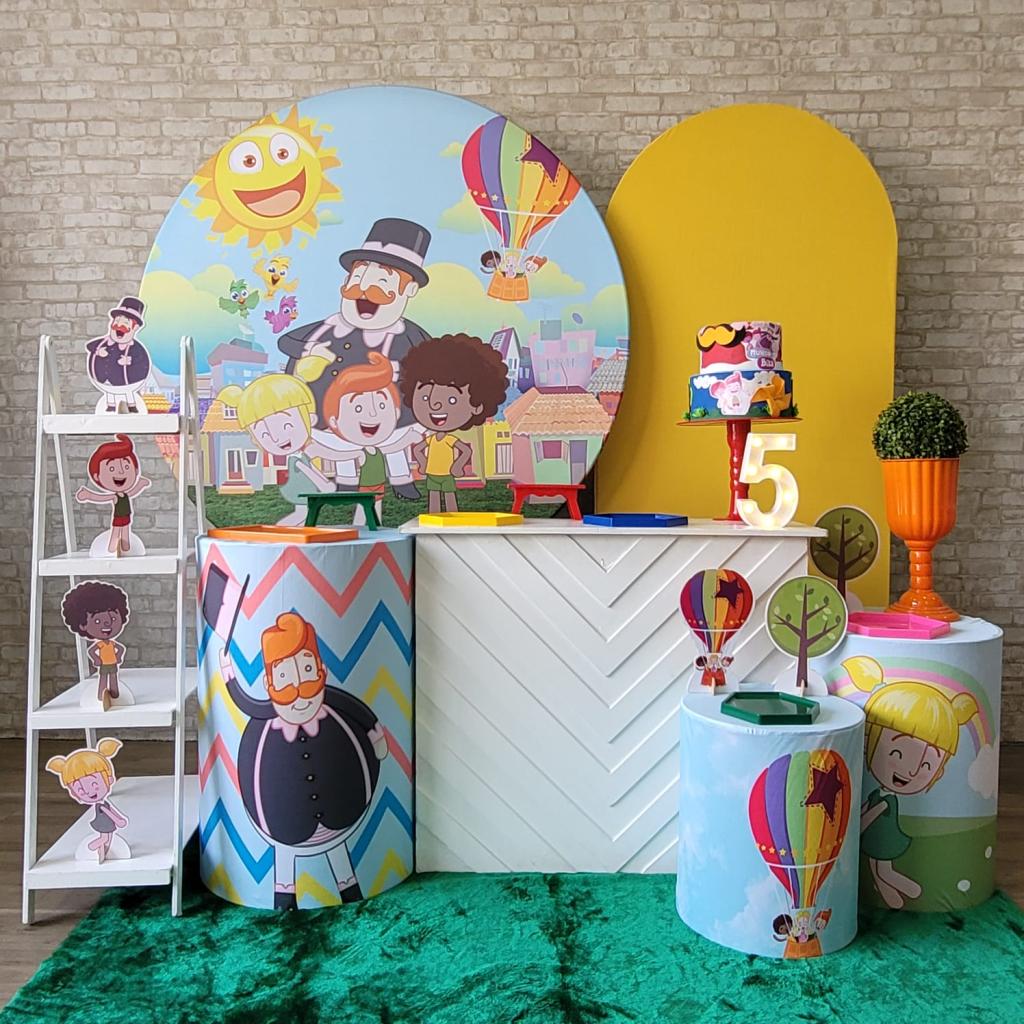 Alugue Tema Para Festa Decoração Mundo Bita Tecido ( Modelo 4 ) - Tallentos Decorações 