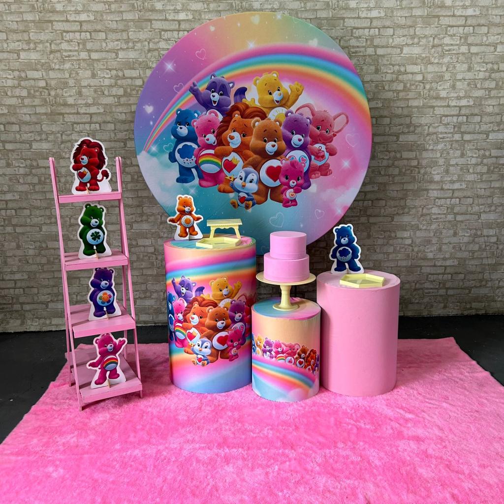 Alugue Tema Para Festa Decoração Ursinhos Carinhosos Tecido ( Modelo 2 ) - Tallentos Decorações 