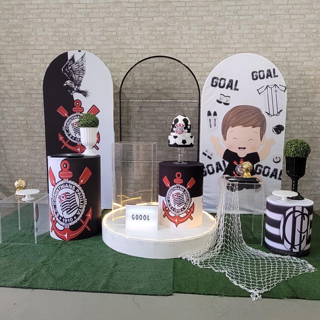 Alugue Tema Para Festa Decoração Corinthians Baby Tecido - Tallentos Decorações 