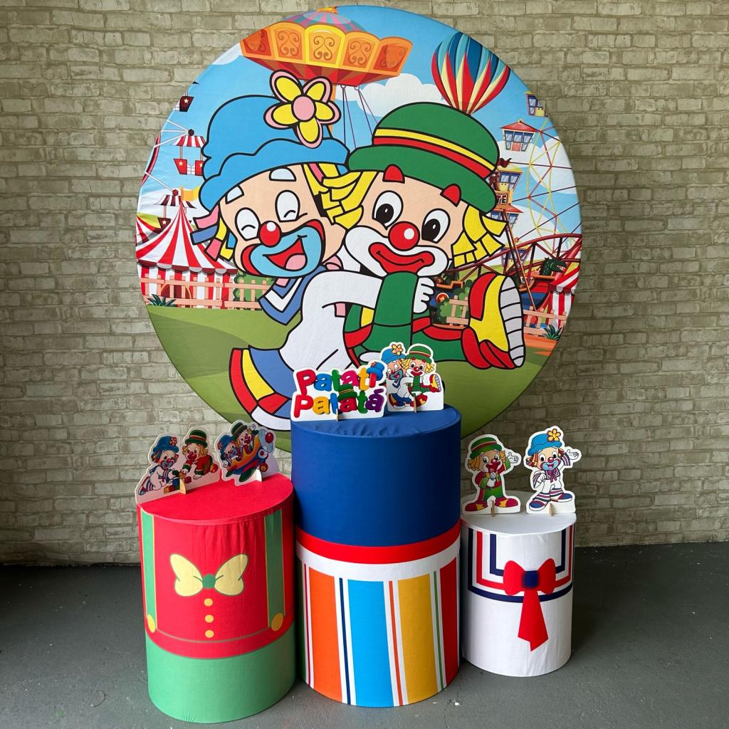 Alugue Tema Para Festa Decoração Patati E Patata Tecido ( Modelo 1 ) - Tallentos Decorações 