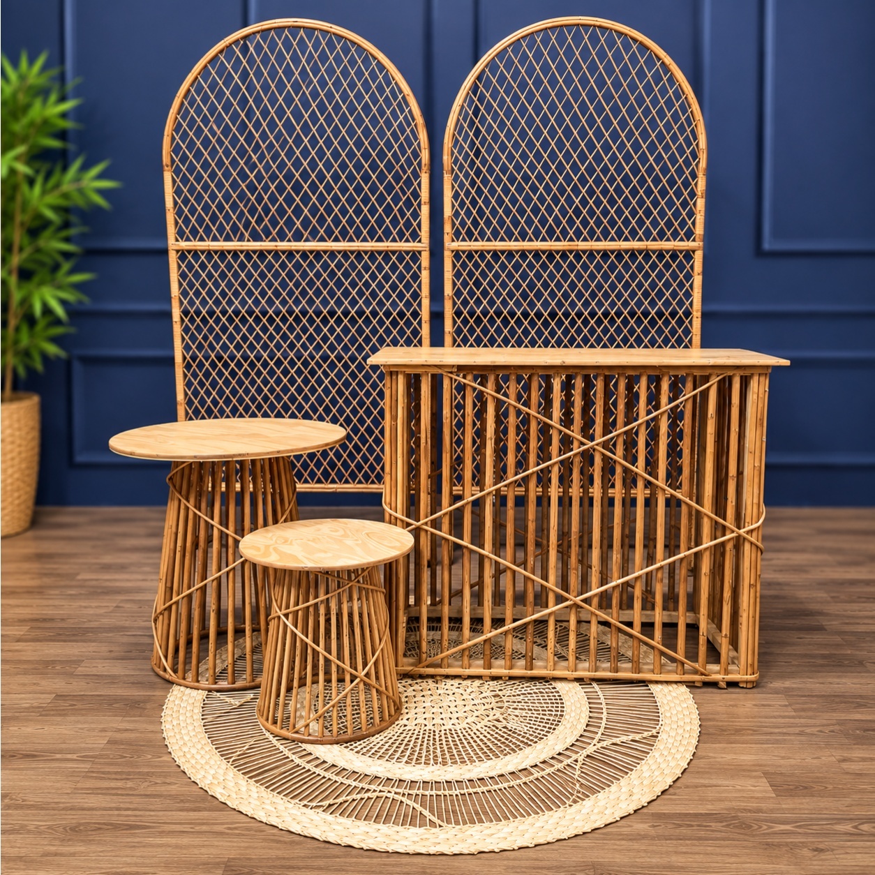 Kit Mobílias de Vime 3 - Tallentos Decorações 