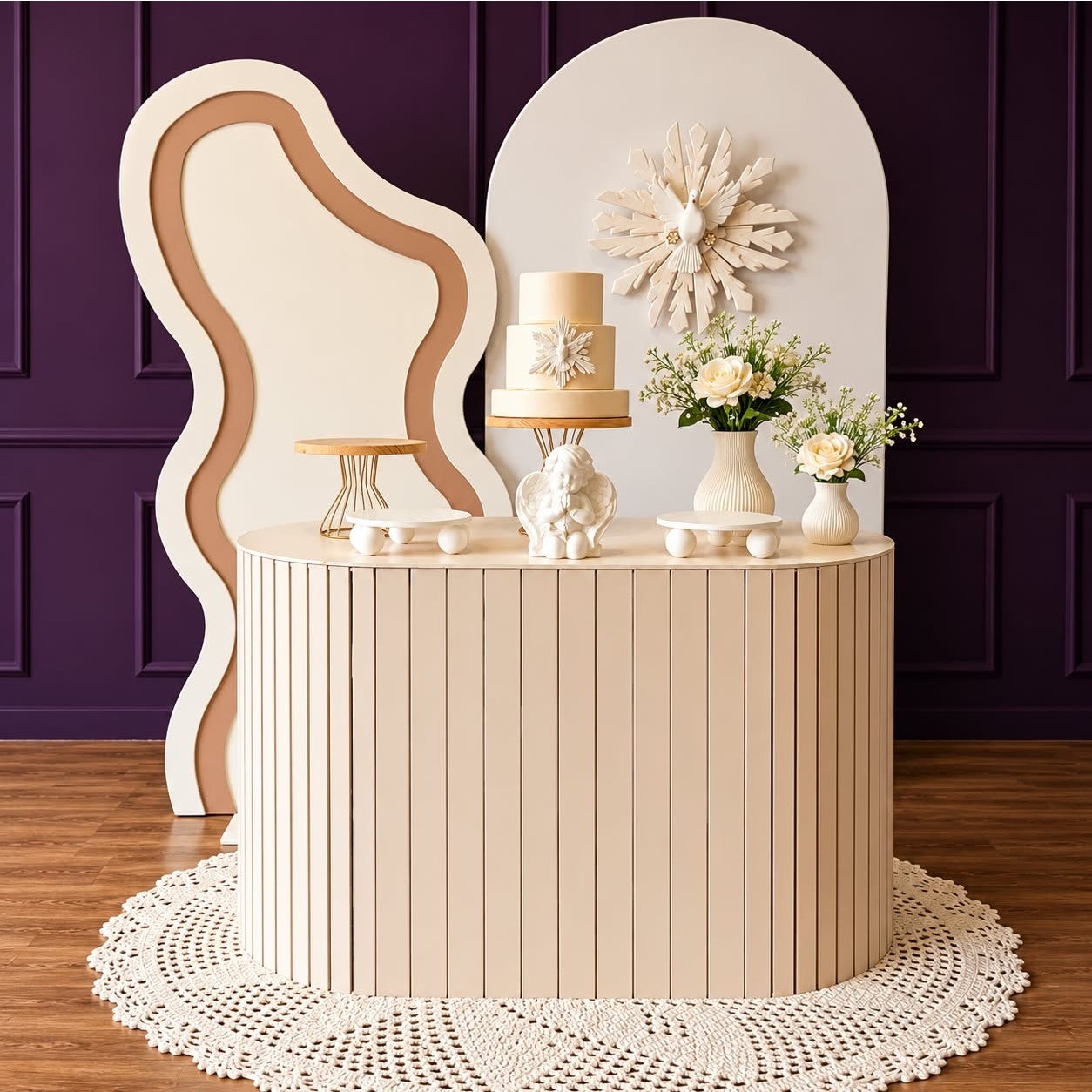 Alugue Tema Para Festa Decoração Batizado Tecido ( Modelo 9 ) - Tallentos Decorações 